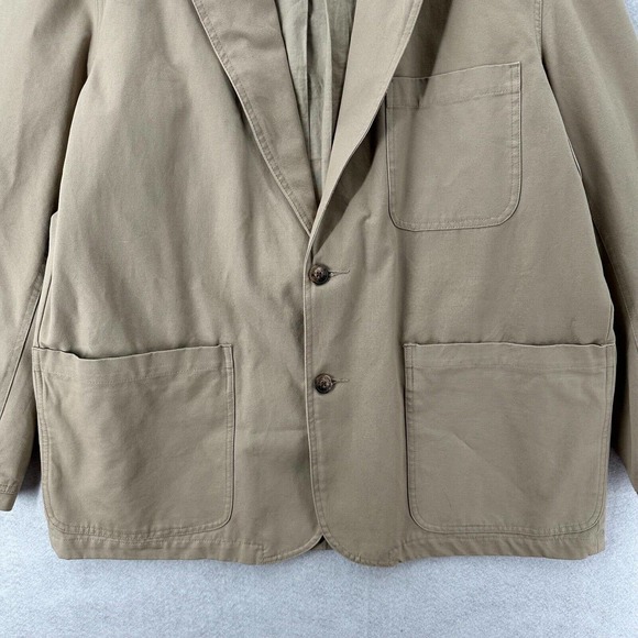Duluth Trading Co Sports Coat Mens LARGE‎ Canvas Field Chino Blazer Jacket Black - Picture 10 of 15